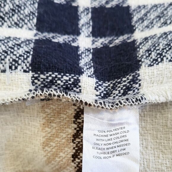 DIP Blue & White Striped Plaid Coat With Pockets - New With Tags Women's Size XL - Picture 8 of 9